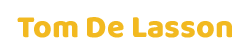 Tom De Lasson logo i gul